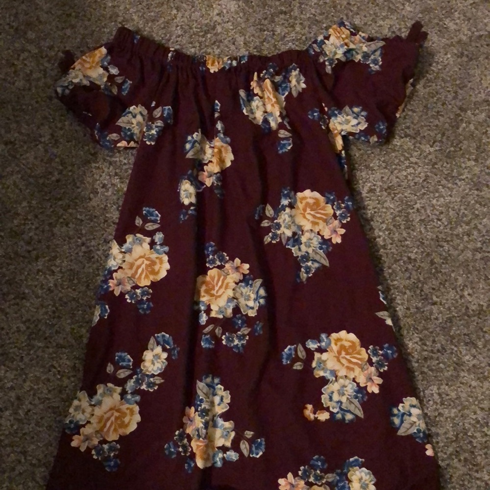 Off the shoulder mini dress!
